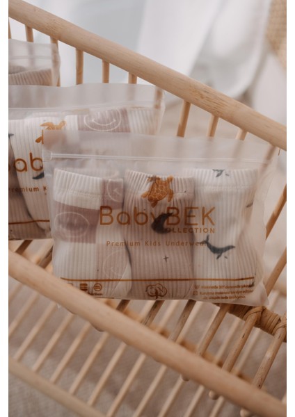 Babybek Premium Pamuklu 3'lü Unisex Çocuk Atlet fırsatları
