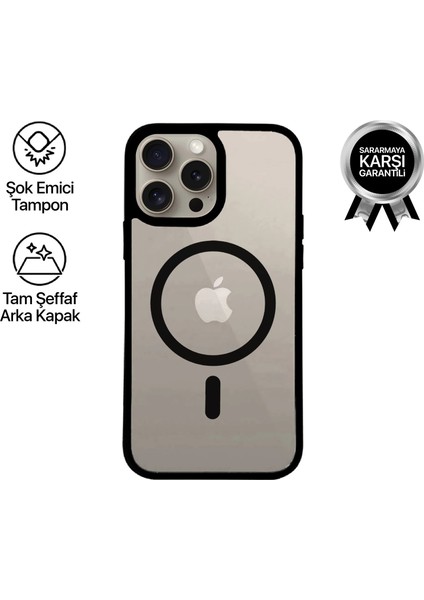 Apple iPhone 14 Pro Telefon Kılıfı Magsafe Bold Siyah