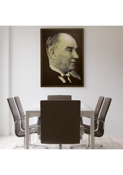 Atatürk Metal Işıklı Tabloaydınlatma