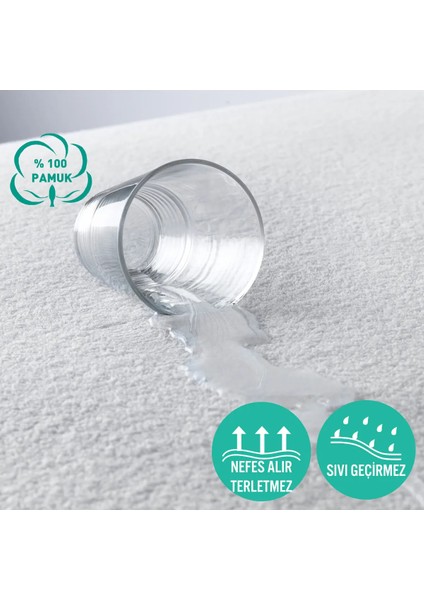 Fitted Yatak Koruyucu Alez Sıvı Geçirmez Pamuklu 30 cm Yükseklikle Rahat Uyku İçin fiyatları