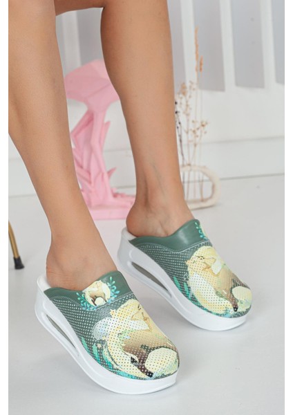 Air Taban Doktor Hemşire Hastane Aşçı Terliği Desenli