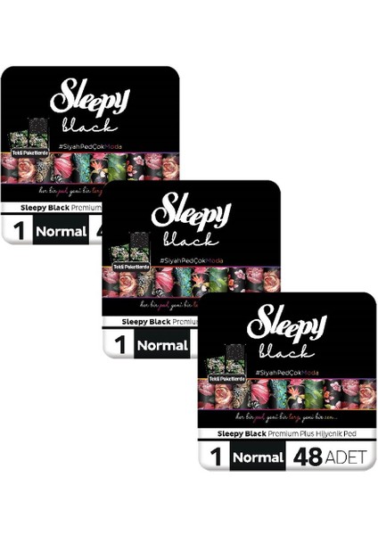 Black Premium Plus Hijyenik Ped Mega Fırsat Paketi Normal 144 Adet