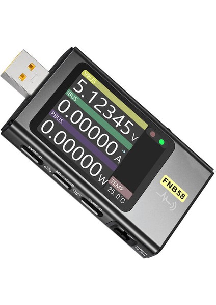 Fnırsı Fnırsı FNB58 USB Voltmetre Ampermetre Test Cihazı