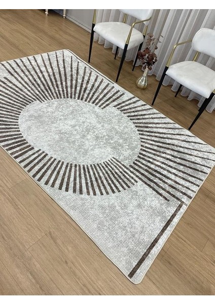 Geometrik Desenli Marwin Model Lateks Taban Halı