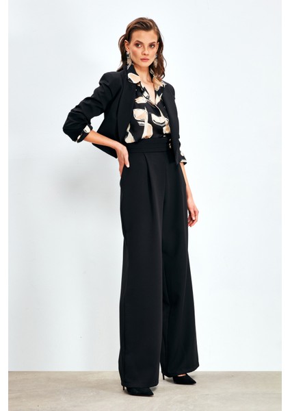 Bel Detaylı Pantolon - Siyah indirimleri