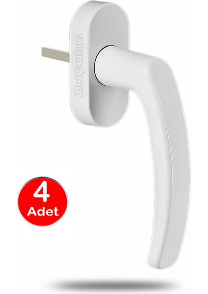 Alerçantam Pvc Pencere Kolu Pimapen Plastik Pen Kulp Beyaz - 4 Adet
