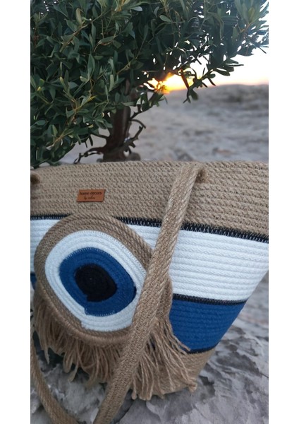 Hasır Çanta Omuz Çantası Nazar Plaj Çantası El Emeği Handmade Tasarım Tarz Yaz MODA-30CMX40-42CM fiyatları