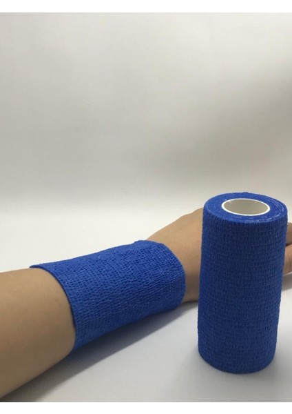 Dymec Kendinden Yapışkanlı Bandaj Mavi Ebat: 10CM x 4.5m 4'lü Avantaj Paket modelleri
