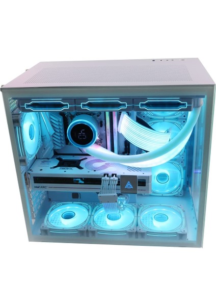 F-7 Beyaz 7x Rgb Fanlı Bilgisayar Kasası V2