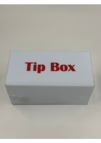 Pleksi Marketi Beyaz Pleksi Tip Box Bahşiş Kutusu Beyaz Kumbara