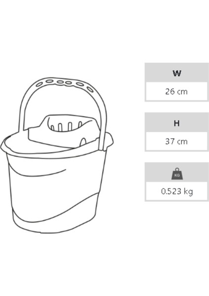 A FORM COMFORT 12 LT SIKMALI TEMİZLİK KOVASI YEŞİL
