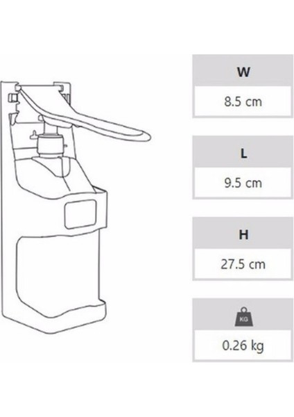 A Form Dirsek Basmalı Dezenfektan Aparatı*24