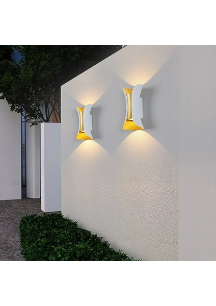 10 Watt 3000K Gün Işığı LED Armatür, Bahçe, Balkon, Salon, Teras, Kamelya, Veranda Apliği, LED Aplik