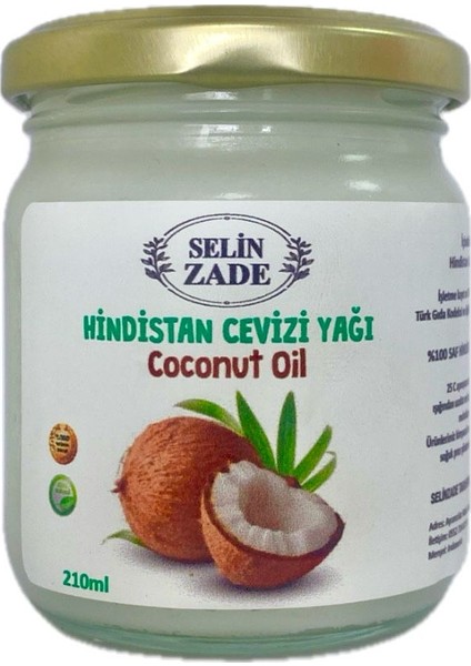 Hindistan Cevizi Yağı 210 ml %100 Saf Soğuk Sıkım