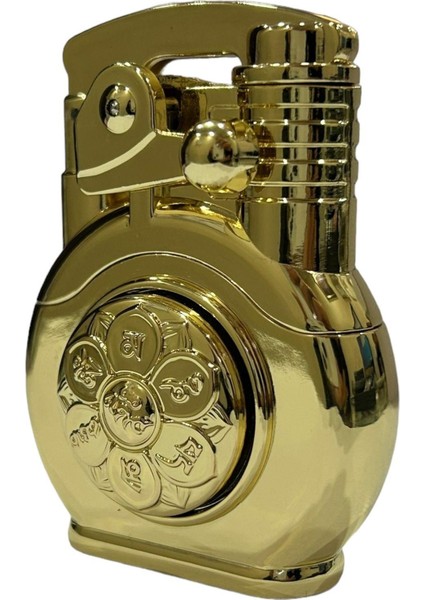 Sarı Yuvarlak Ortası Dönen Pürmüzlü Gazlı Metal Çakmak 109452 modelleri