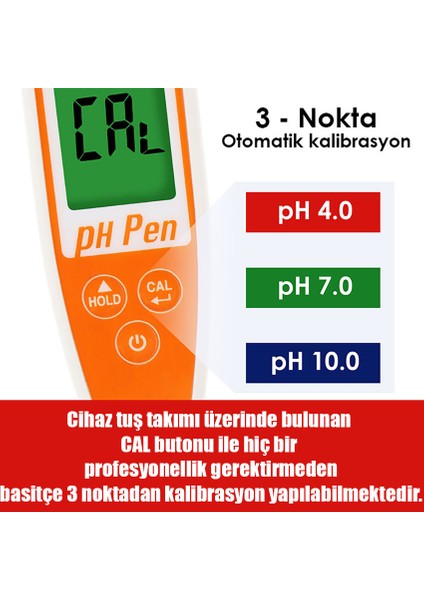 Az 8693 Cam Problu Dijital Hassas Ph Metre, Ph Ölçüm Cihazı