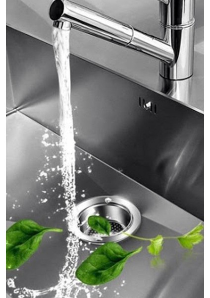 Paslanmaz Çelik Lavabo Süzgeci Seyyar Evye Süzgeci Büyük Boy 1410