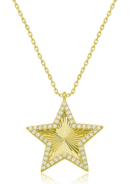 Gümüş Gold Fırfır Desenli Yıldız Kadın