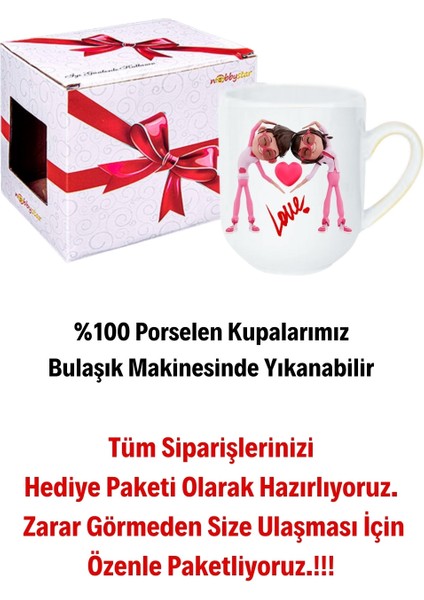 Mutlu Çiftler Love Baskılı Hediye Lüx Kupa Bardak Porselen Çay Kahve Fincanı modelleri