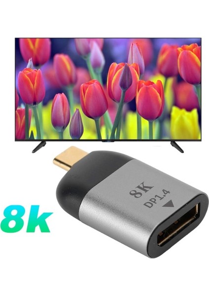 Ultratekno S-1721 Type-C To Displayport Çevirici USB C To Displayport Macbook Uyumlu Type-C To Displayport Adaptör Notebook Uyumlu Dönüştürücü Adaptör