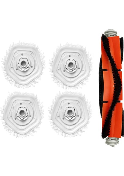 Dreame Bot W10 / W10 Pro Robotlu Süpürge Için 5 Adet Yedek Parçalar Çıkarılabilir Paspas Bezleri Paspas Stentler Ana Fırça (Yurt Dışından)