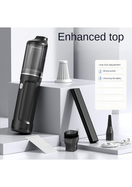 Akülü Araç Süpürgesi Akülü El Araç Süpürgesi Ev Araba Çift Amaçlı Mini Elektrikli Süpürge Siyah (Yurt Dışından) indirimleri