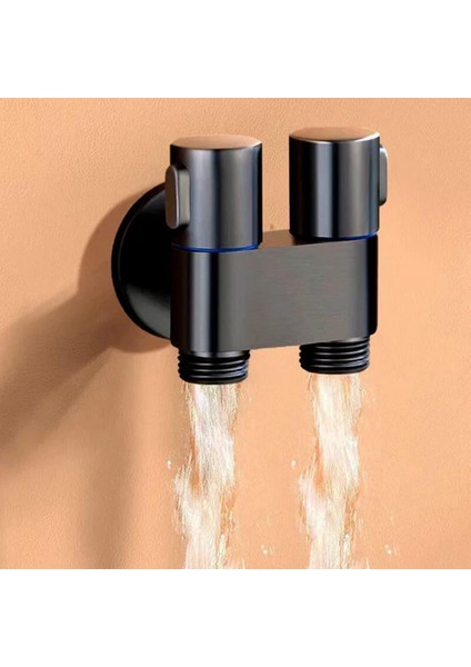 Mini Çok Fonksiyonlu Musluk Pirinç 1'den 2 Çıkışa Çift Kontrol Çamaşır Makinesi Çamaşır Makinesi ve Tuvalet Için Krom Musluk-C (Yurt Dışından) modelleri