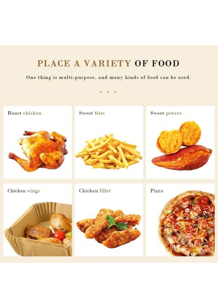 100 Adet Hava Fritöz Kağıt Astarı, Yapışmaz Tek Kullanımlık Hava Fritöz Gömlekleri, Kare Kağıt, Pişirme Için Parşömen Kağıdı (Yurt Dışından)