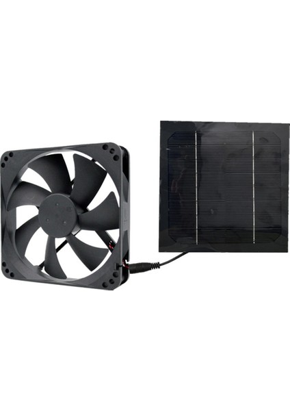 20W 12V Güneş Panelı Egzoz Fanı Hava Aspiratörü Mini Vantilatör Güneş Paneli Enerjili Fan Köpek Tavuk Evi Sera (Yurt Dışından)