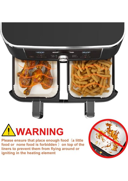 Hava Fritöz Gömlekleri, Ninja Foodi Çift DZ201 DZ401 Için Hava Fritöz Parşömen Kağıdı, Hava Fritöz Aksesuarları Pişirme Kağıdı (Yurt Dışından) indirimleri