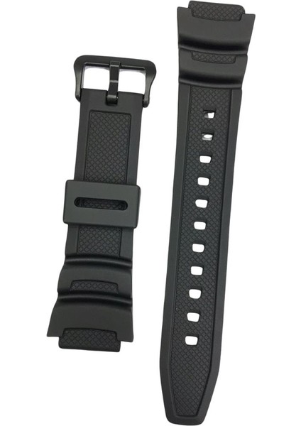 AE-1000W Siyah Orijinal Silikon Saat Kordonu