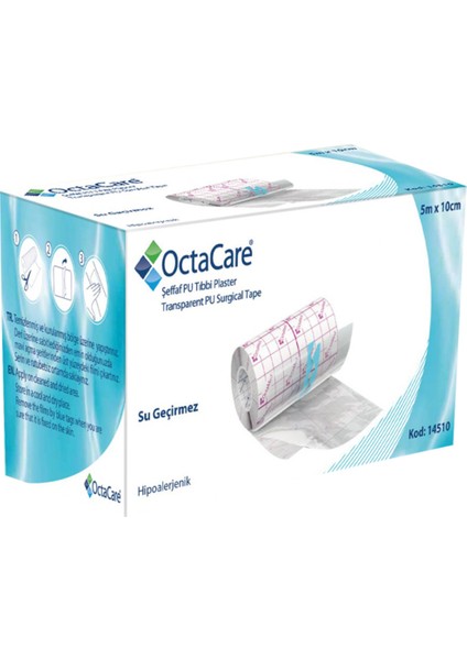 Şeffaf Pu Tıbbi Su Geçirmez Banyo Bandı 10MX15CM