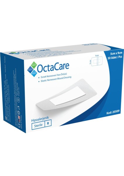 Nonwoven Steril Pedli Esnek Örtüsü 5Cm X 9Cm Tekli Steril Paket 50'Li Kutu