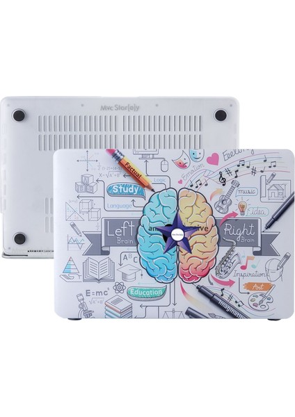 Macbook Air M1 Kılıf 13 inç A1932 A2179 A2337 ile Uyumlu Brain