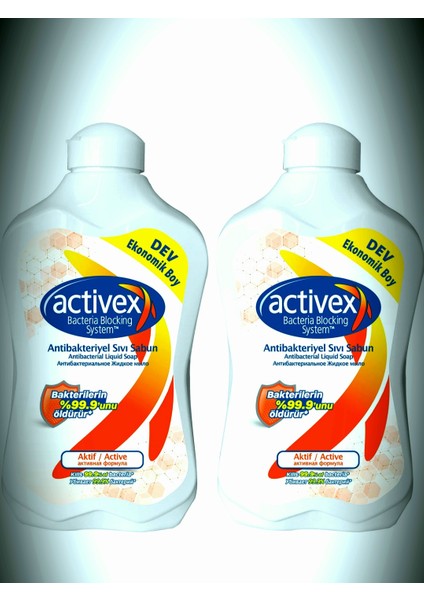 Aktivex Sıvı Sabun Aktif 2adet 1500 Ml