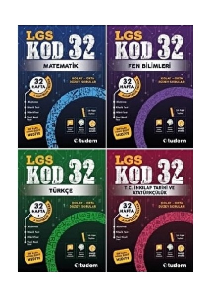 LGS Kod 32 8. Sınıf 4'lü Set