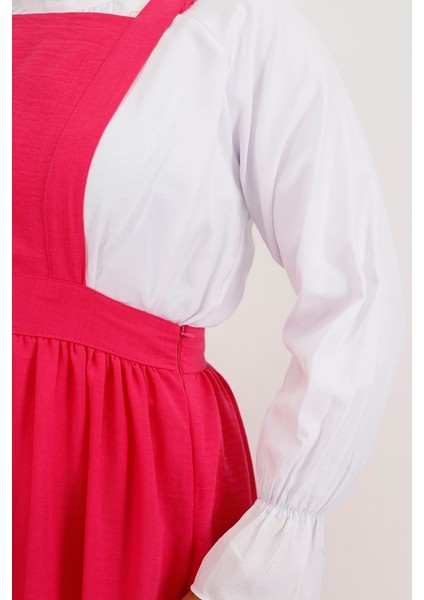 5073 Keten Kumaş Gömlekli Jile Elbise fırsatları