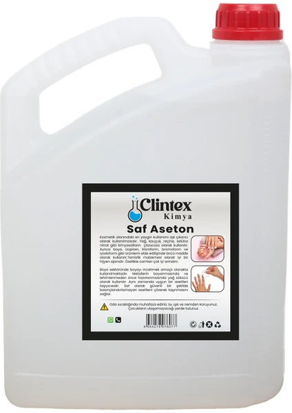 Clintex Kimya Saf Aseton %99.9 3 lt