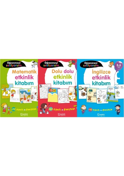 Öğrenmeyi Seviyorum Dolu Dolu Etkinlik - Matematik - İngilizce Etkinlik Kitabım 3'lü Set