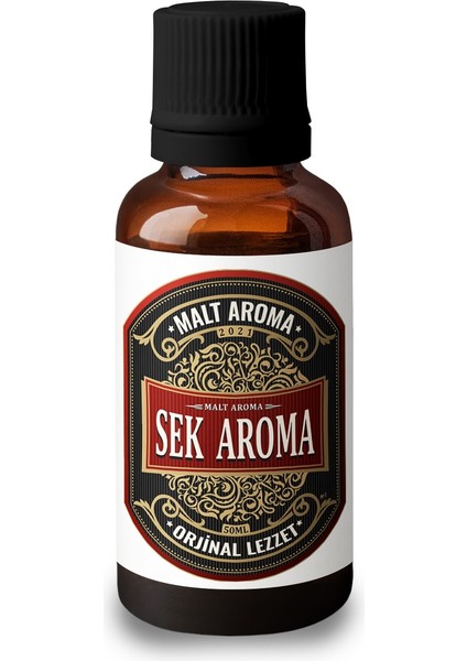 Sek Aroma Red Malt Hazır Karışım Viski Kiti - Red Malt Hazır Karışım Viski Aroması 50ML (5 Litreye Uyumlu)+Test Kiti Hediyeli