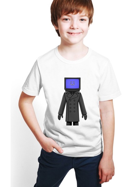 Skibidi Toilet Baskılı Unisex Çocuk Tişört HC014