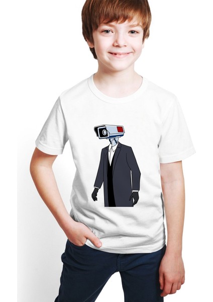 Skibidi Toilet Baskılı Unisex Çocuk Tişört HC016