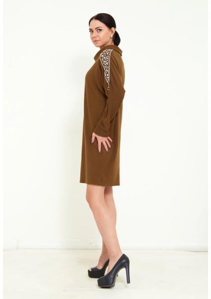 Kadın Triko Taş Işlemeli Tasarım Midi Elbise fiyatları