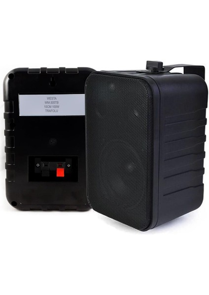 Sütun Hoparlör 10CM 100W Trafolu Siyah 2 Adet Westa WM-305TB