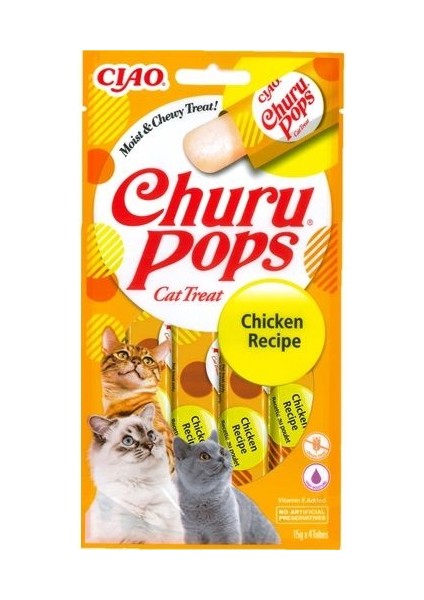 Churu Pops Tavuklu Kedi Ödül Kreması 4X15GR