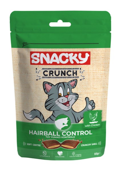 Crunch Hairball Control Tüy Yumağı Kontrolü Için Tavuklu Kedi Ödül Maması 60GR