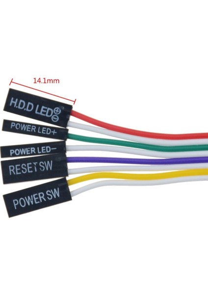 Ana Kart Power Kablosu LED Işıklı Reset Açma Kapama Butonu Kablosu On Off Switch 5064