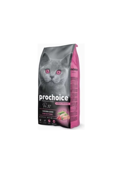 Prochoice 37 Tavuklu ve Pirinçli Yavru Kedi Maması 15KG