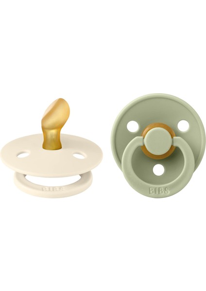 Colour Ikili Anatomik Kauçuk Emzik- Ivory/sage 0-6 Ay