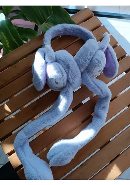 Kulakları Hareket Eden Sesli Peluş Kuromi Peluş Kulaklık Taç